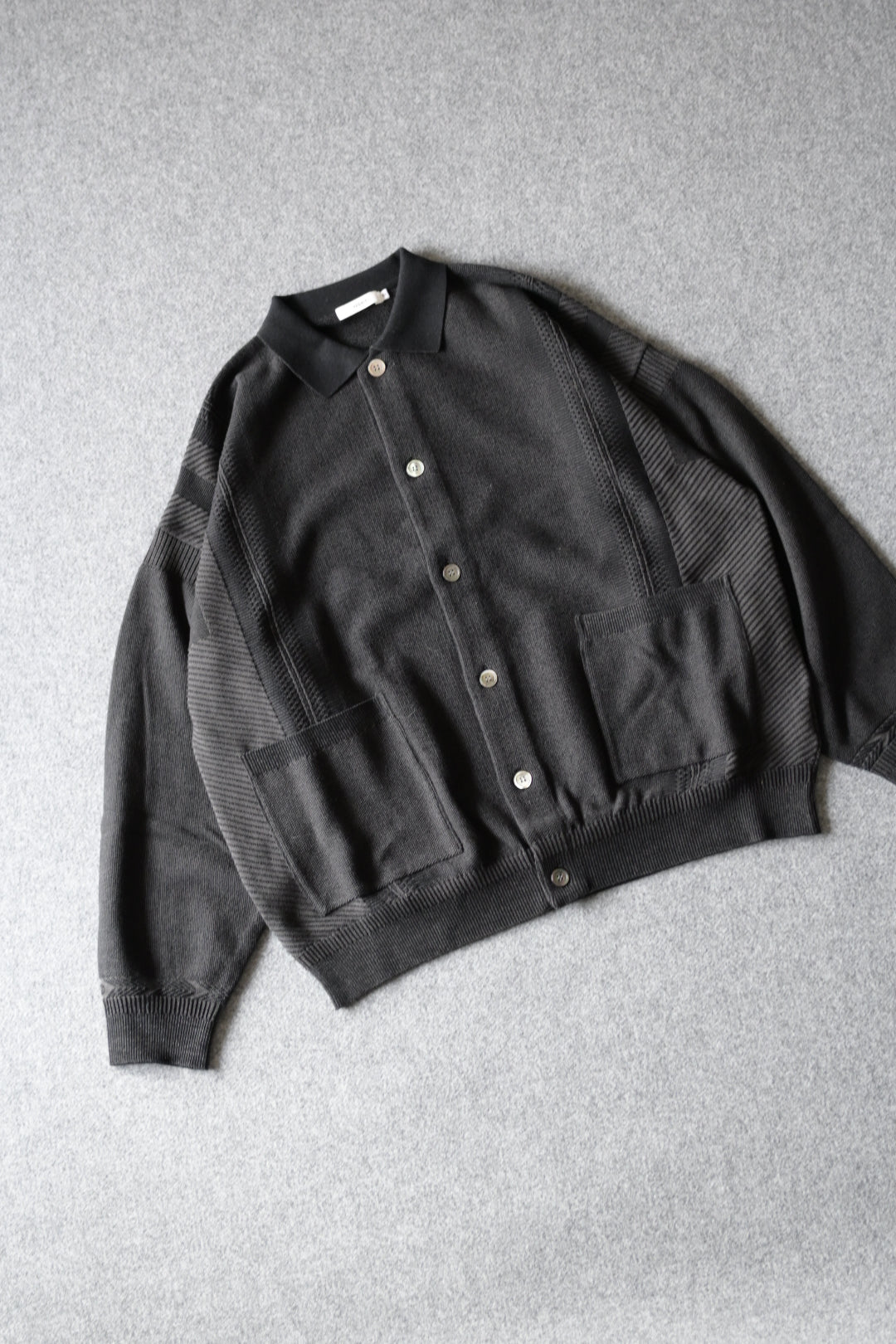 YASHIKI - Kokuu Collar Cardigan [BLACK] – turf