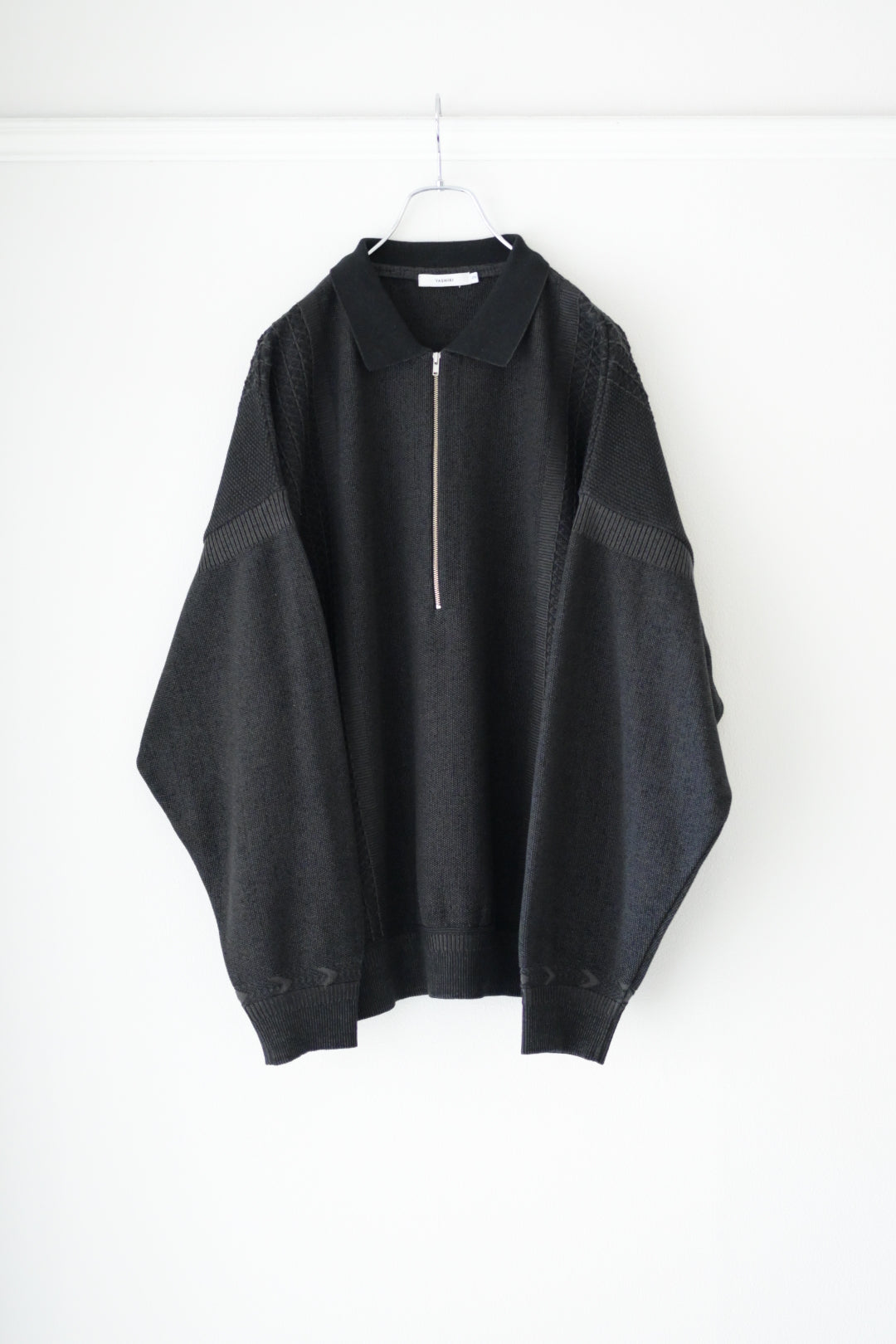 YASHIKI - Kanto Zip Polo [BLACK]