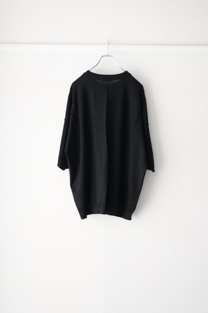 YASHIKI (ヤシキ) - Mebuki S/S Knit [BLACK]