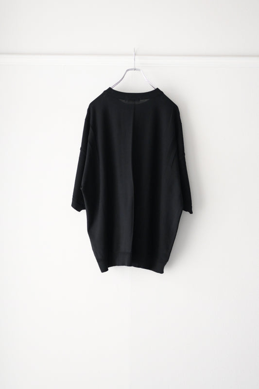 YASHIKI (ヤシキ) - Mebuki S/S Knit [BLACK]