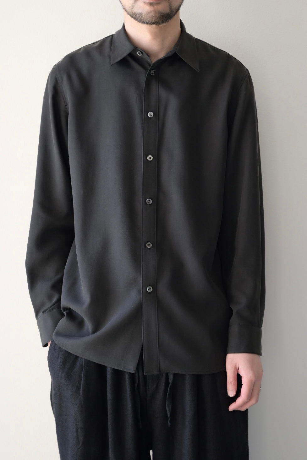 山内 - ビンテージシルクギャバ・スタンダードシャツ