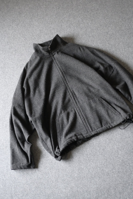 Blanc YM - CASHMERE ZIP JACKET [CHARCOAL GRAY]