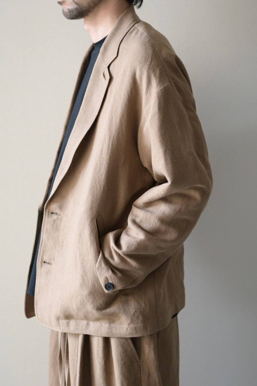 Blanc YM - Linen Silk Shirt JKT [BEIGE]