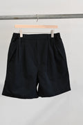 wonderland ワンダーランド Two tuck short pants BLACK