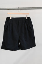 wonderland ワンダーランド Two tuck short pants BLACK