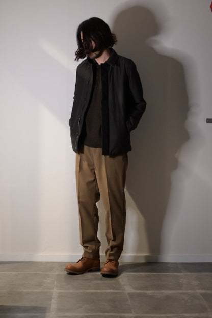 山内 - 2plyキュプラ×コットン・中綿入りジップジャケット