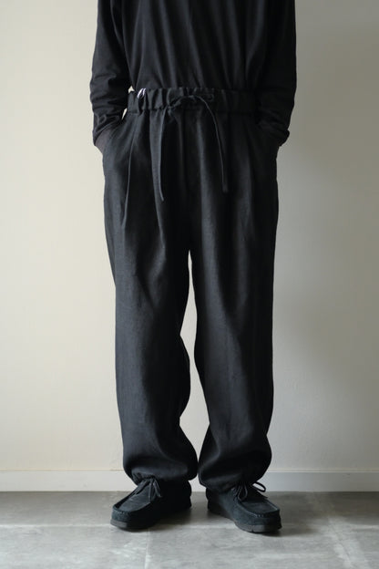 Blanc YM - HEMP BROWSING PANTS [BLACK]