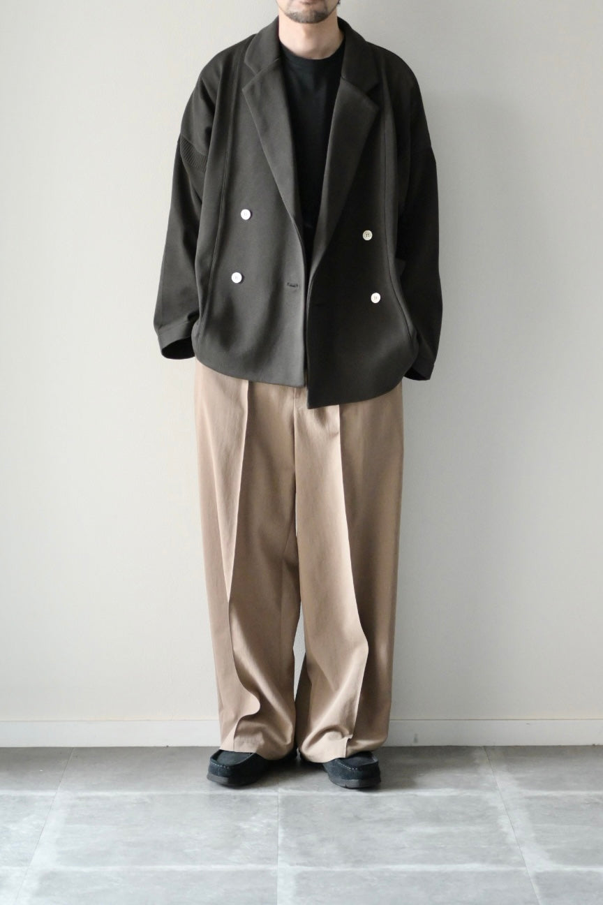 YASHIKI (ヤシキ) - Seion Short Double Jacket [DARK-OLIVE]