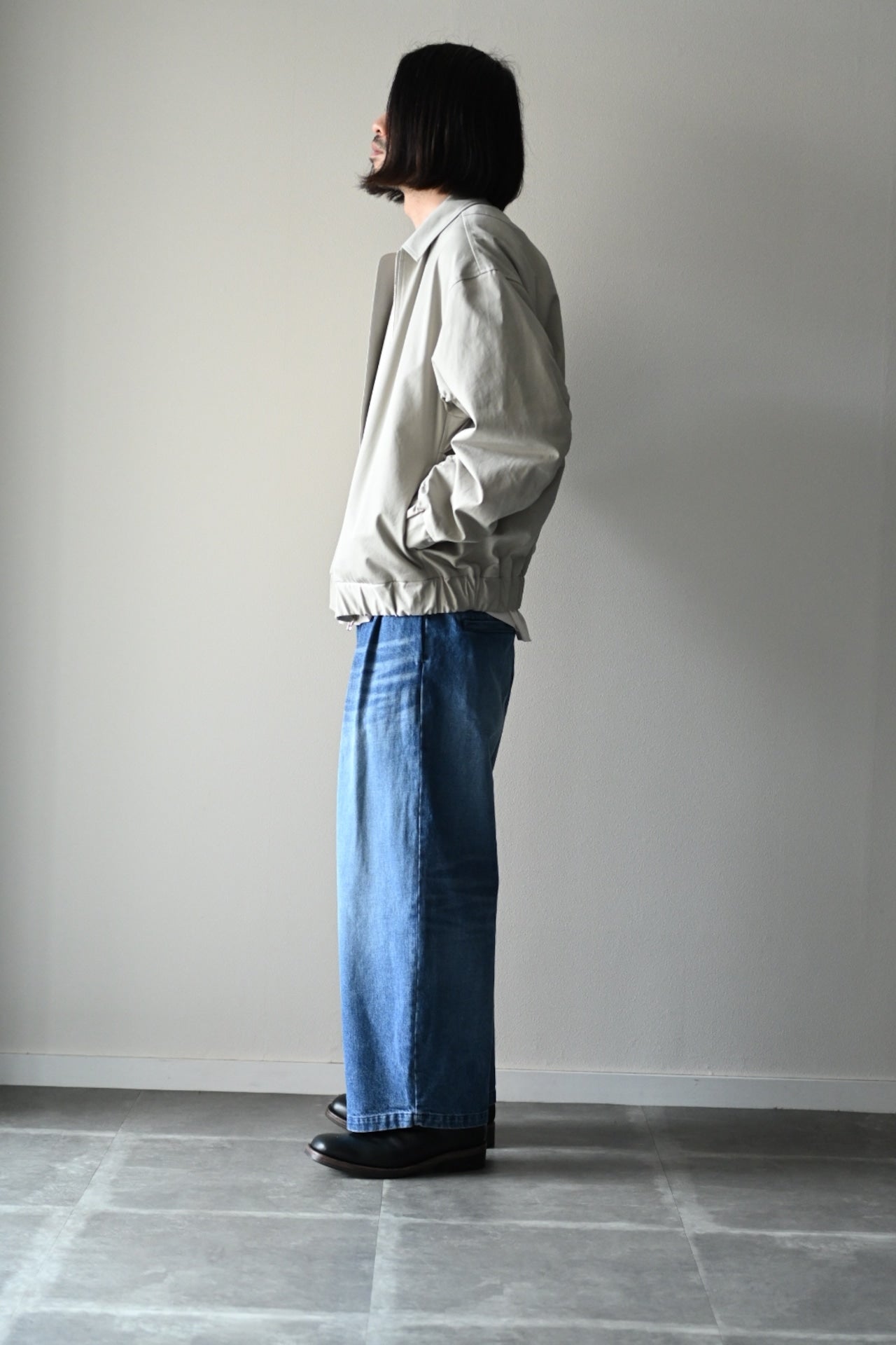 VU - short flight blouson [CHALK]