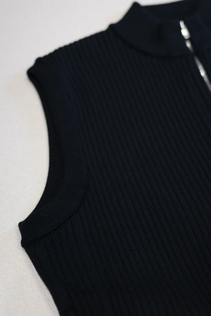 YASHIKI - Mizore Drivers Knit Vest [BLACK]
