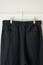 Blanc YM - Linen Silk Wide Knee Tuck Pants