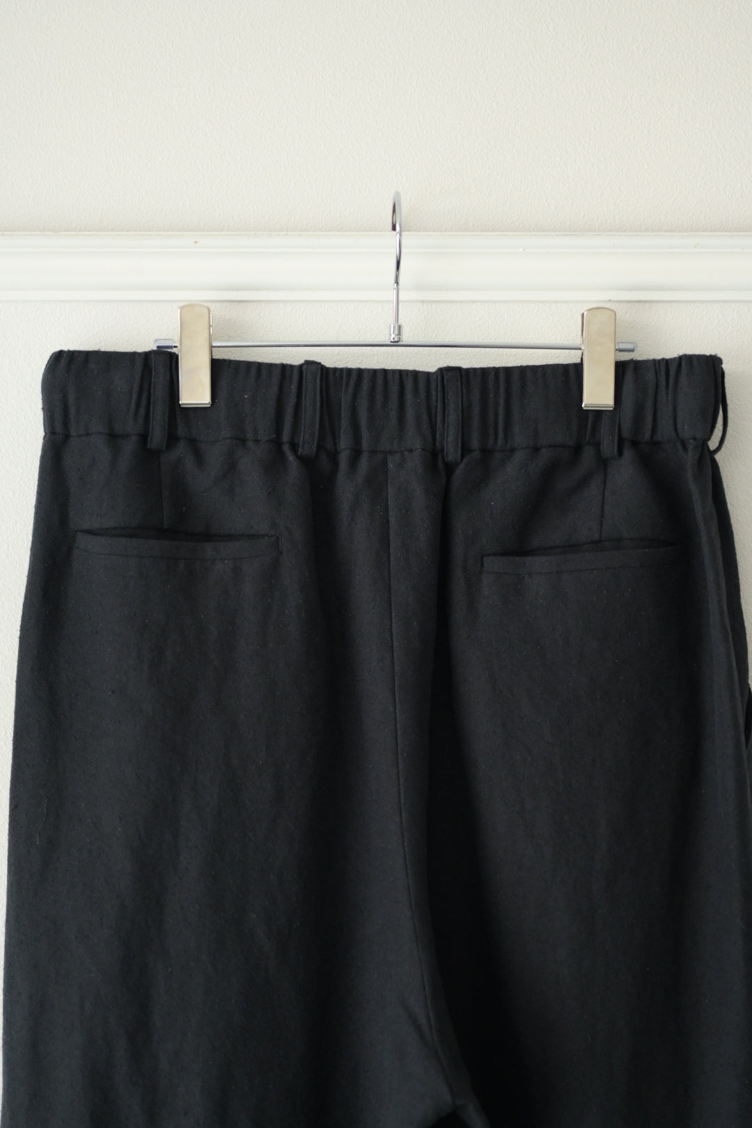Blanc YM - Linen Silk Wide Knee Tuck Pants