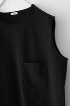 phebus  - COTTON JERSEY SLEEVELESS SHIRT [BLACK]