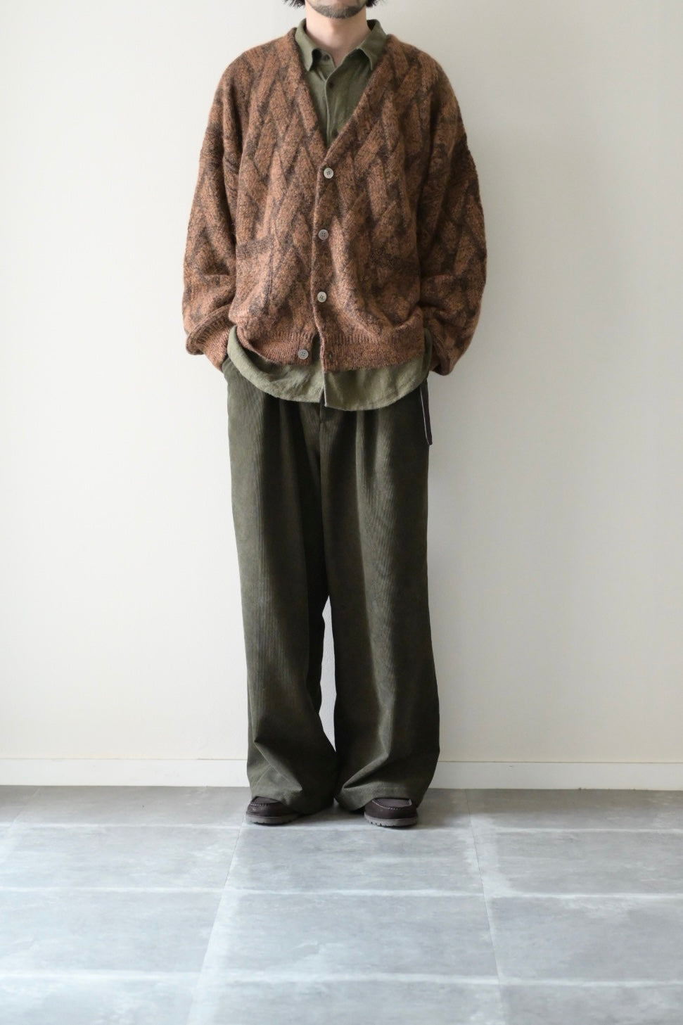 YASHIKI - Ochiba mohair Cardigan [ORANGE]
