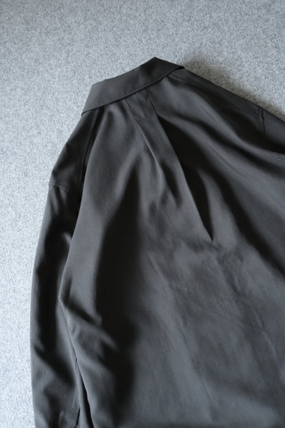 山内 - ビンテージシルクギャバ・ダブルオープンカラーシャツ