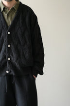 YASHIKI - Ochiba mohair Cardigan [BLACK]