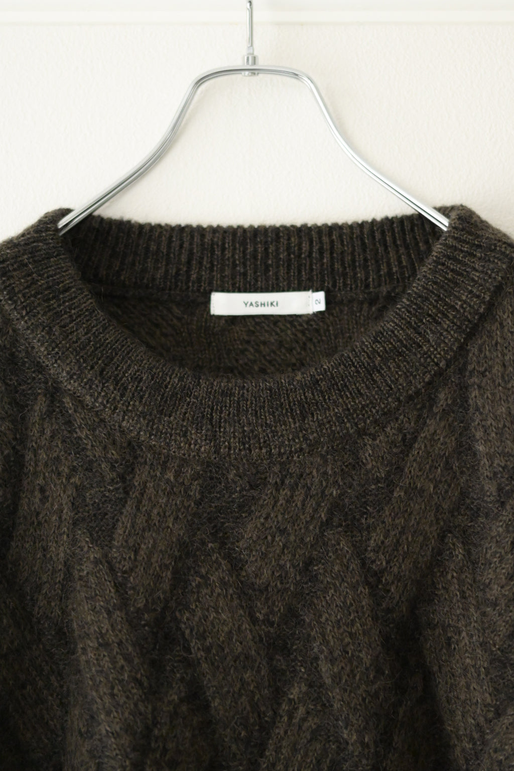 YASHIKI - Ochiba mohair Knit [OLIVE]