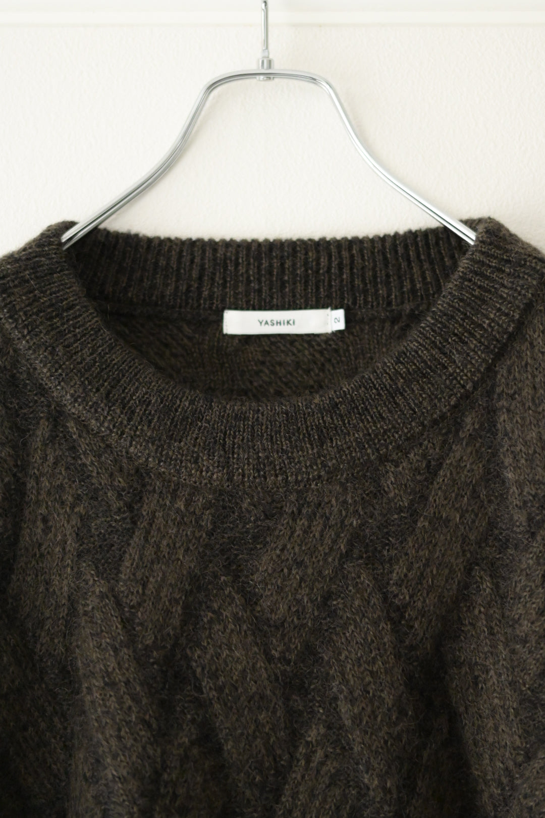 YASHIKI - Ochiba mohair Knit [OLIVE]