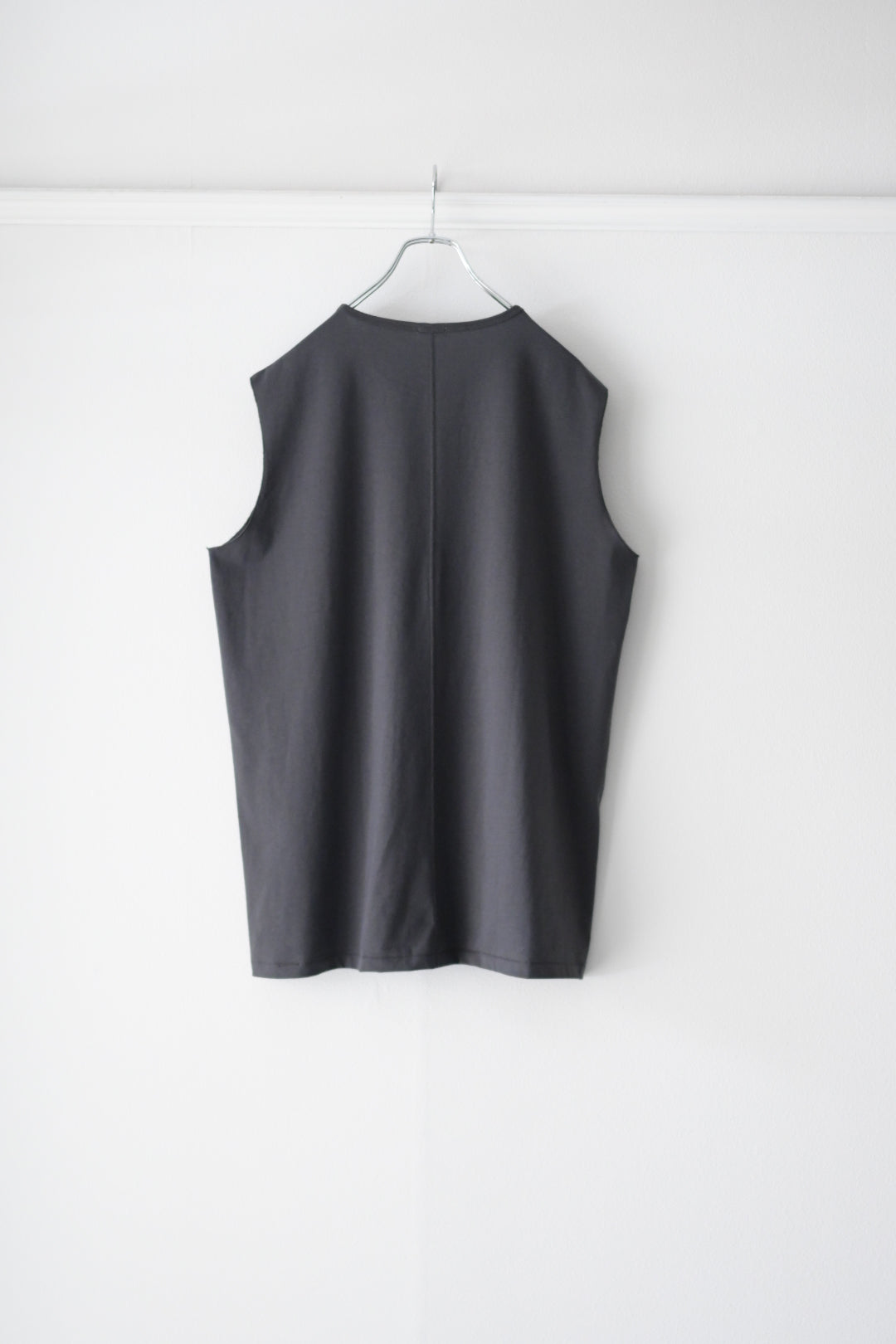 phebus (フィーバス) - COTTON JERSEY SLEEVELESS SHIRT [CHARCOAL]
