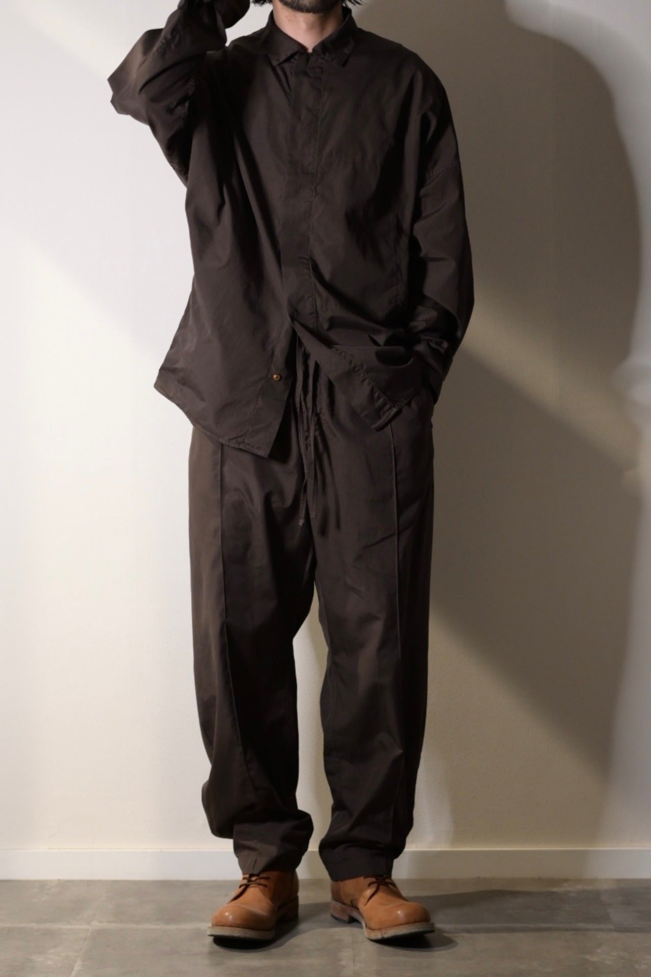 phebus - GARMENT DYE COTTON PANTS [COCOA]