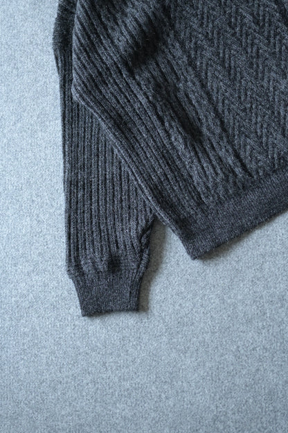 YASHIKI - Sekkei mohair Knit [BLACK]