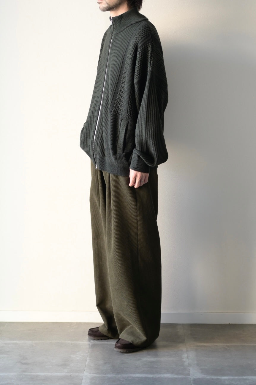 YASHIKI - Akiiro Drivers Knit [DARK-OLIVE]