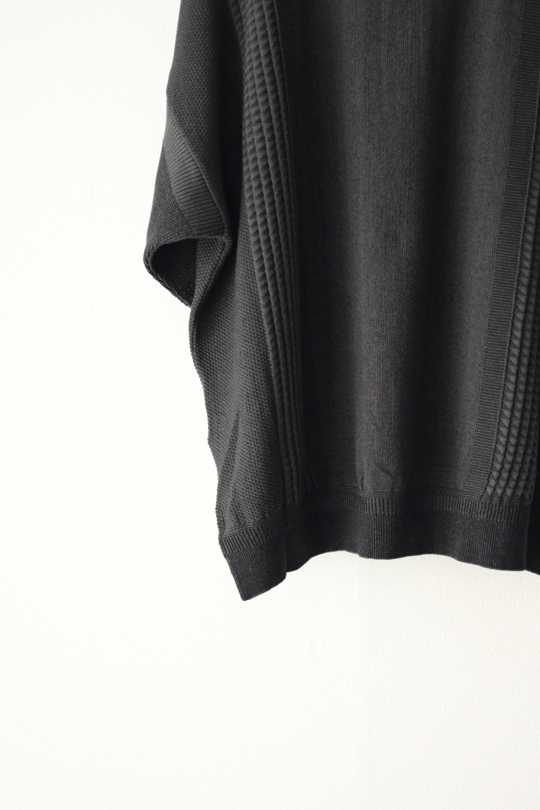 YASHIKI (ヤシキ) - Aotsuyu Knit Polo [BLACK]