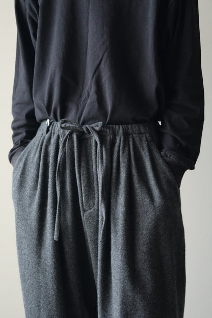 Blanc YM - CASHMERE WIDE PANTS [CHARCOAL GRAY]