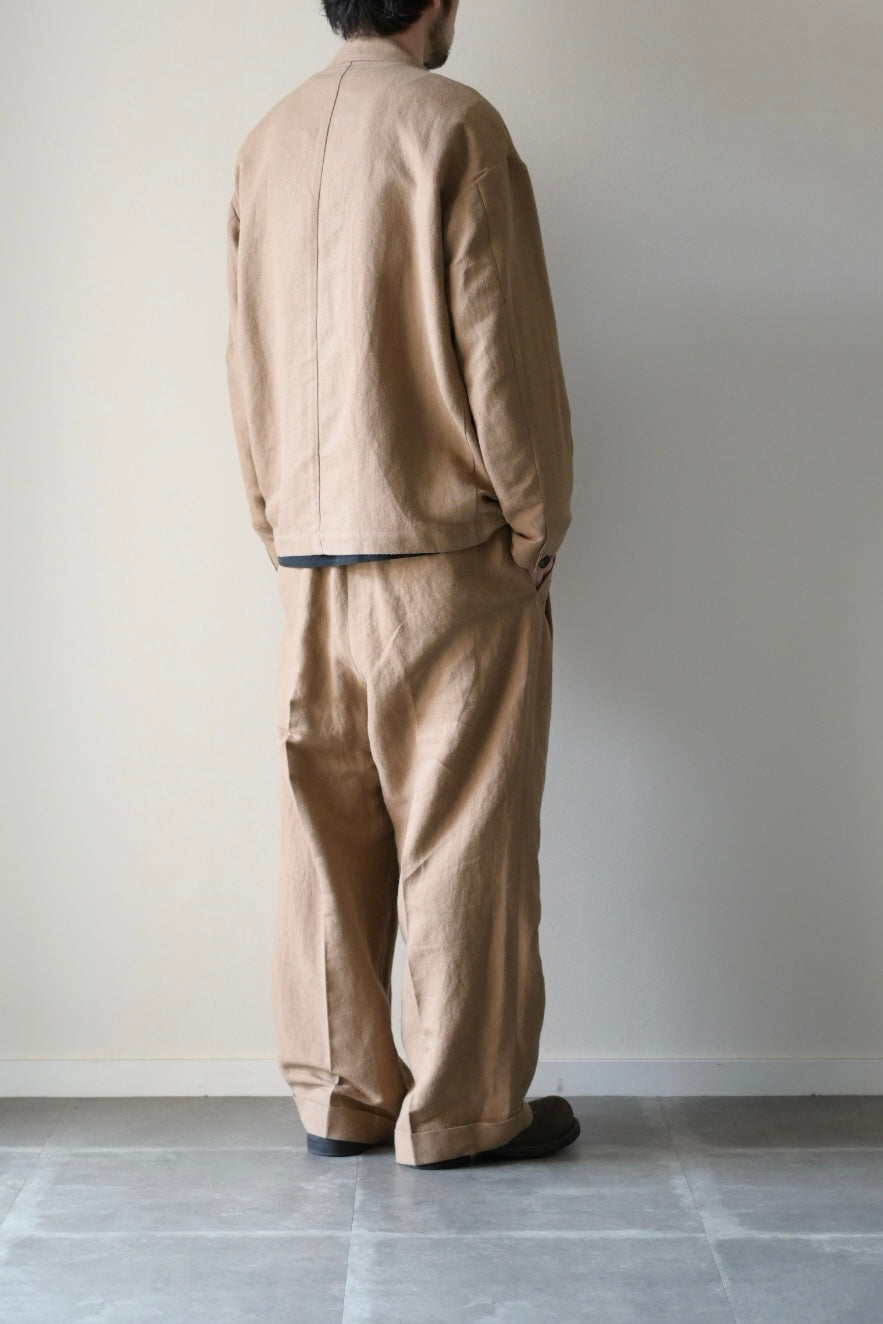 Blanc YM - Linen Silk Shirt JKT [BEIGE]