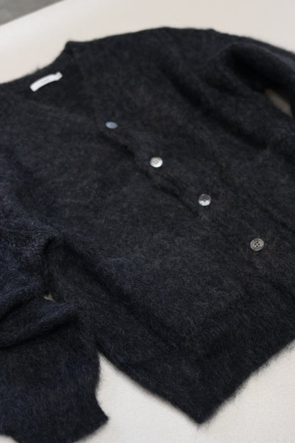 YASHIKI - Akane mohair Cardigan [BLACK]