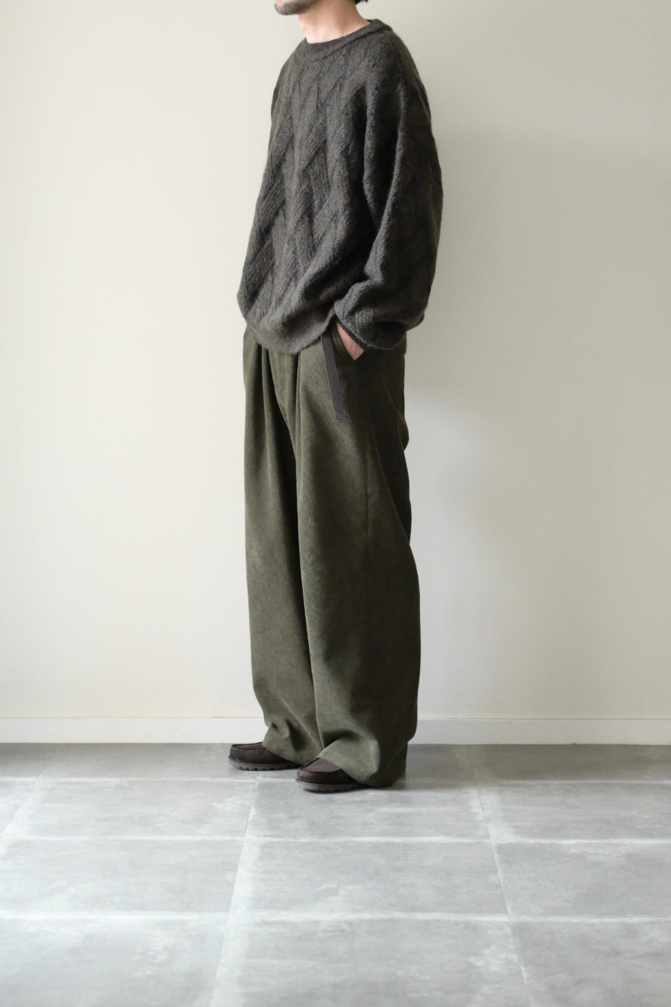 YASHIKI - Ochiba mohair Knit [OLIVE]
