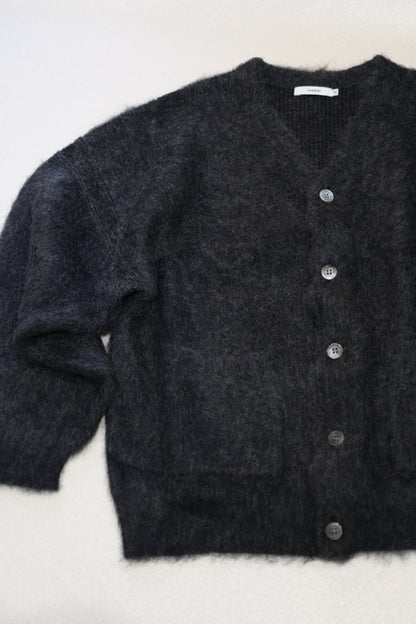 YASHIKI - Akane mohair Cardigan [BLACK]