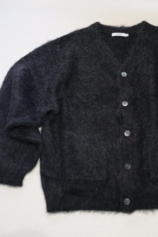 YASHIKI - Akane mohair Cardigan [BLACK]