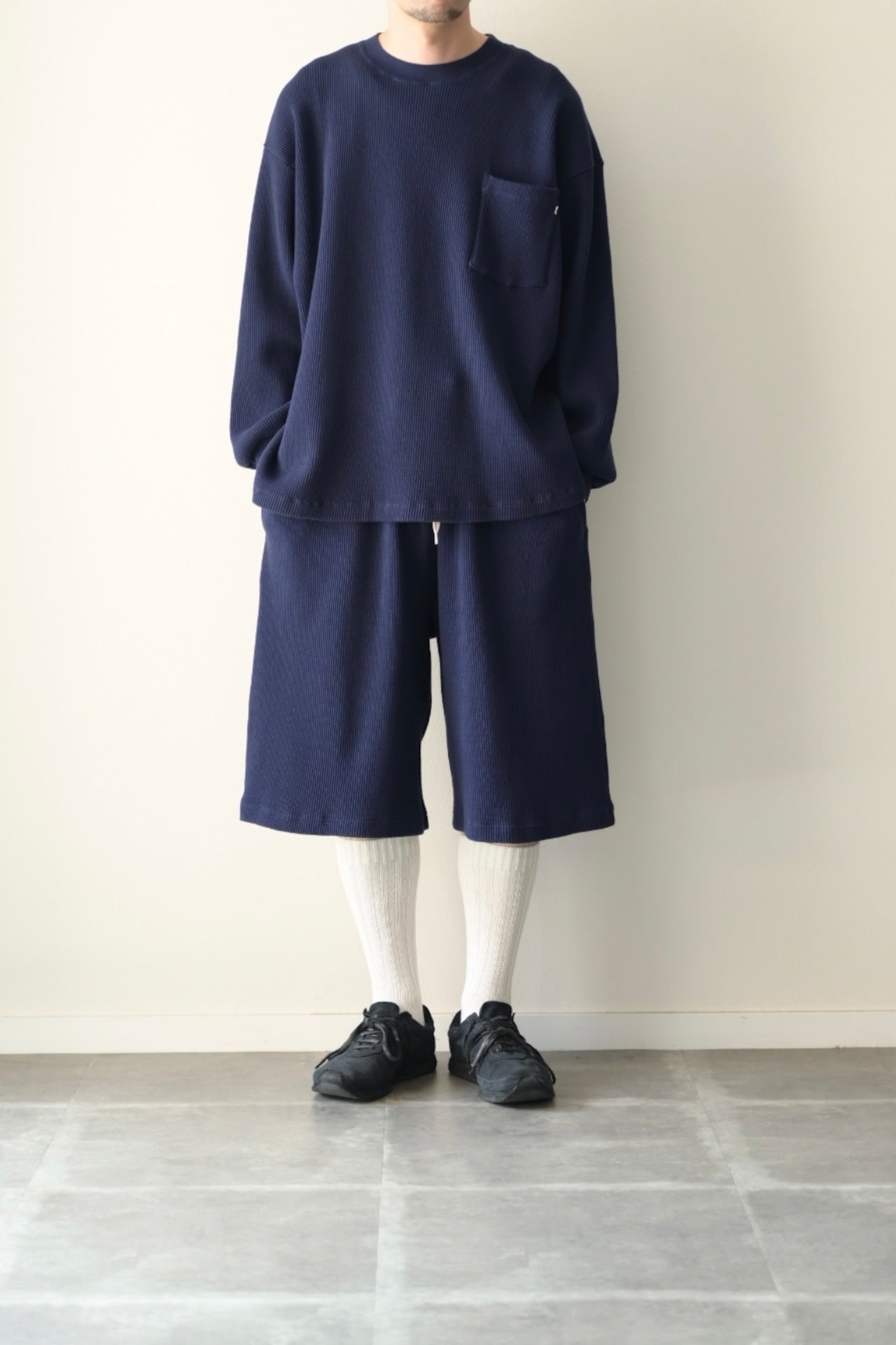 wonderland - Waffle L/S [DARK NAVY]