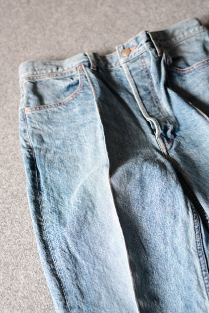 phebus - WASHI DENIM STRAIGHT PANTS [FADE BLUE]