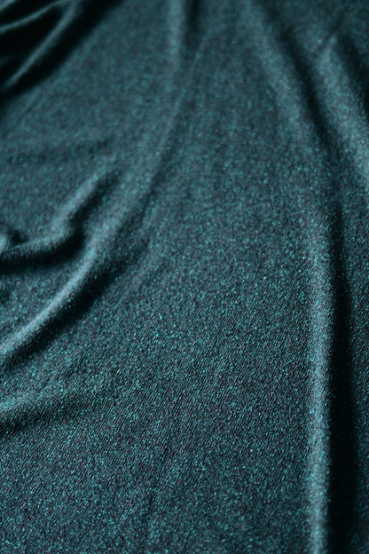phebus - RAW SILK KNIT T-SHIRT [FOREST GREEN]