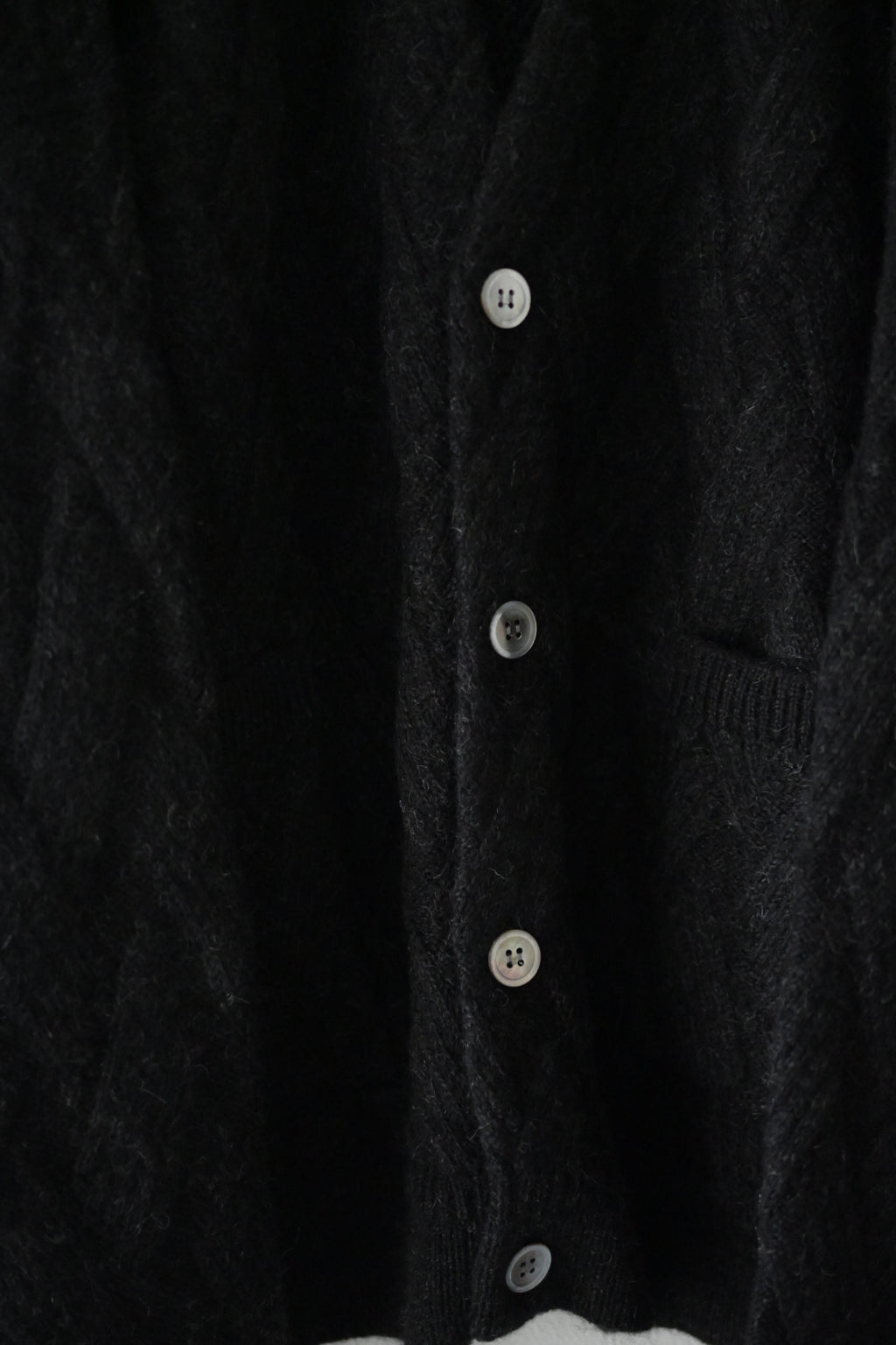 YASHIKI - Ochiba mohair Cardigan [BLACK]