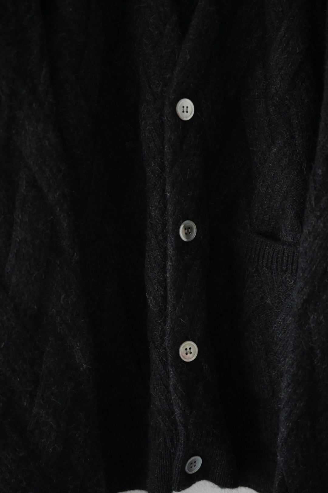 YASHIKI - Ochiba mohair Cardigan [BLACK]