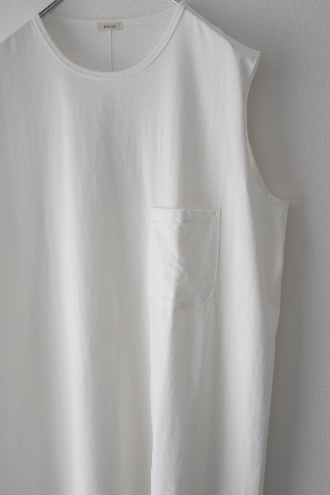 phebus (フィーバス) - COTTON JERSEY SLEEVELESS SHIRT [WHITE]