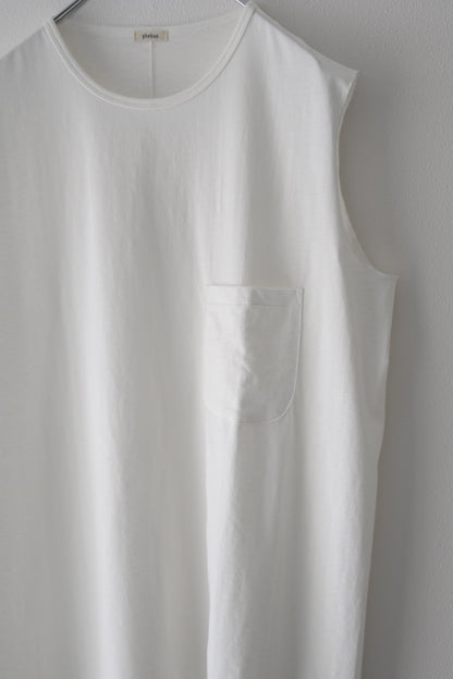 phebus (フィーバス) - COTTON JERSEY SLEEVELESS SHIRT [WHITE]