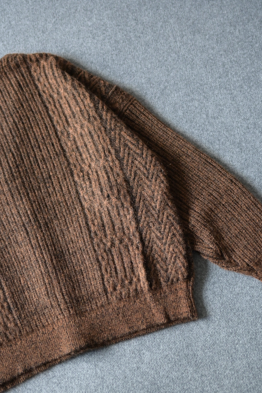 YASHIKI - Sekkei mohair Cardigan [ORANGE]