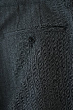 SAYATOMO - 2-Tack Herringbone Wide Slacks