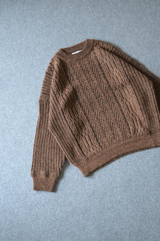 YASHIKI - Sekkei mohair Knit [ORANGE]