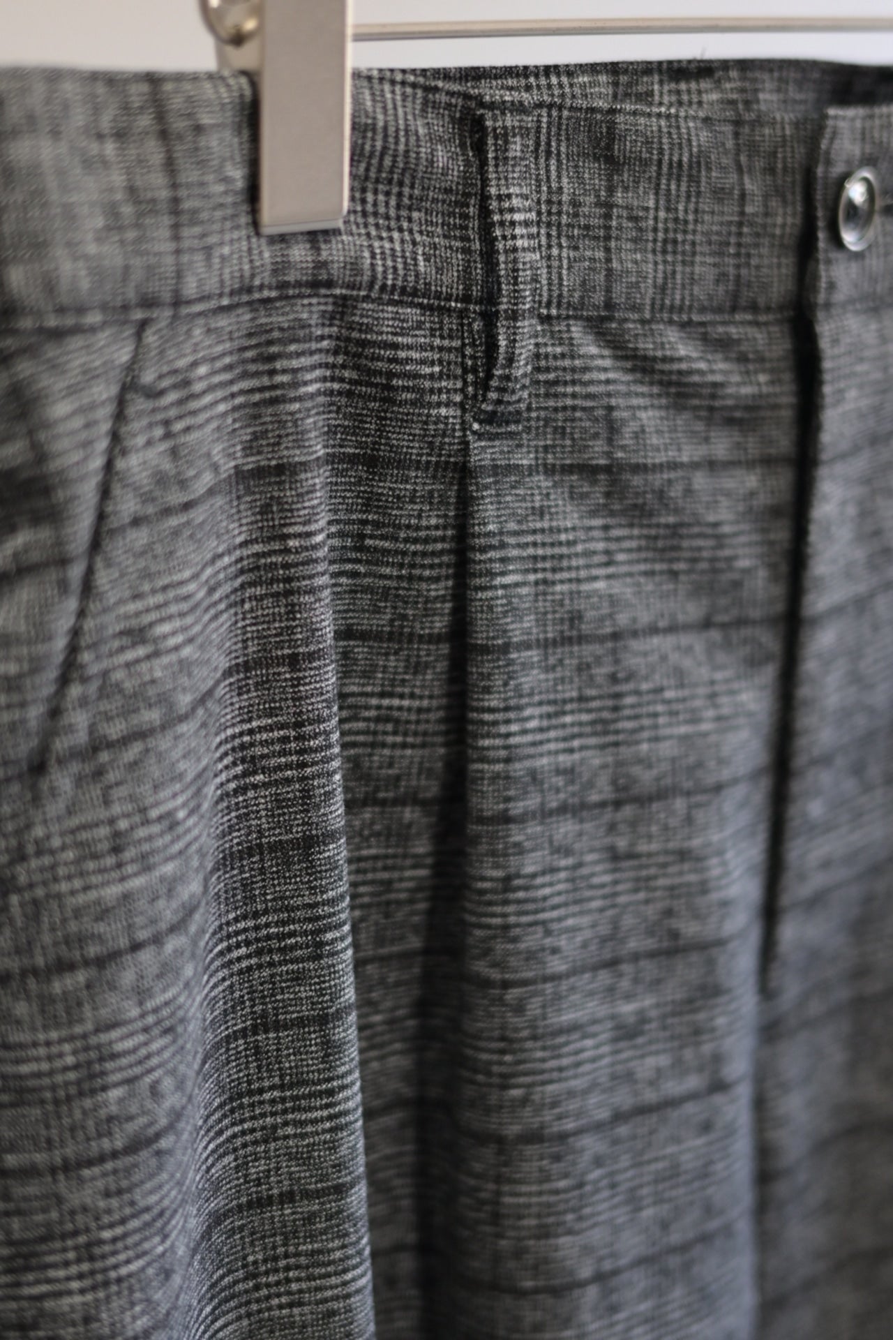 SAYATOMO - 1-Tack Wide Trousers [GRAY(CHECK)]