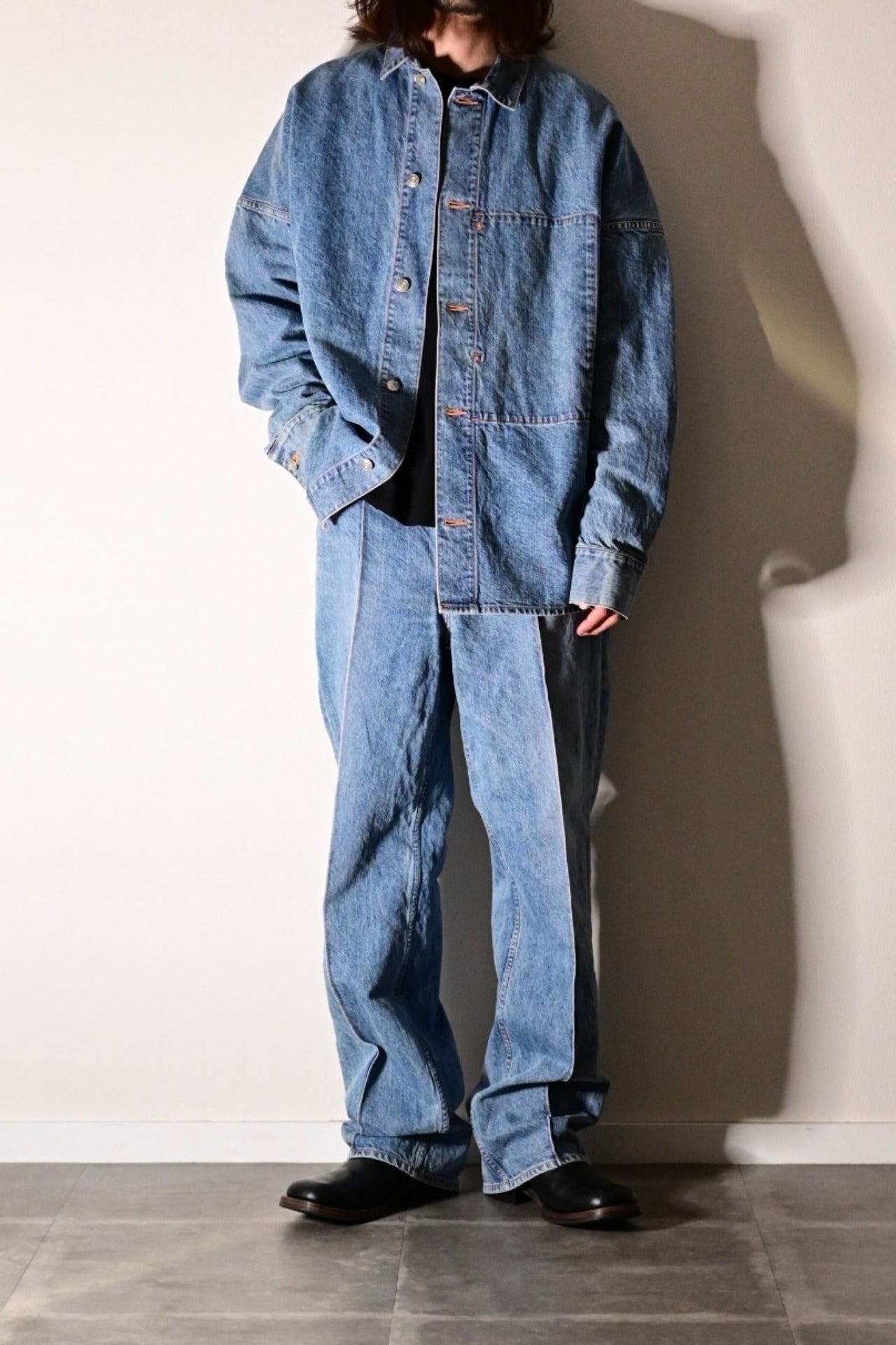 phebus - WASHI DENIM JACKET [FADE BLUE]