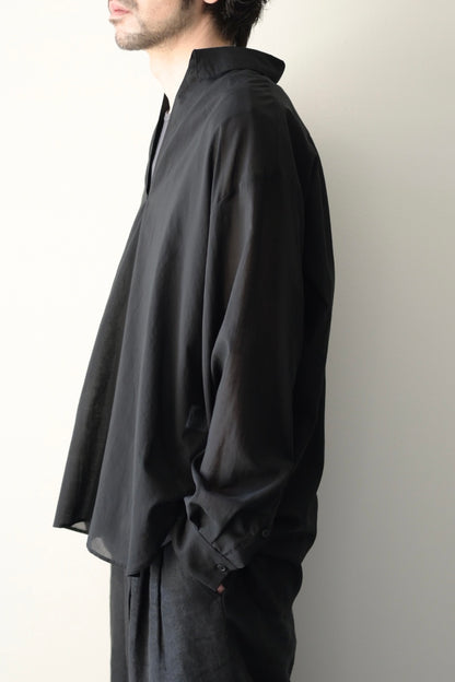 Blanc YM (ブランワイエム) - Superior Cotton Skipper Shirts [Black]