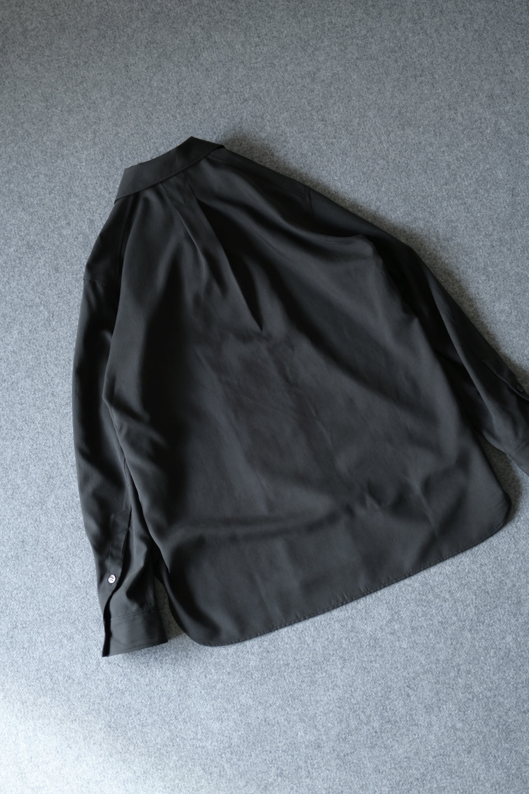 山内 - ビンテージシルクギャバ・ダブルオープンカラーシャツ