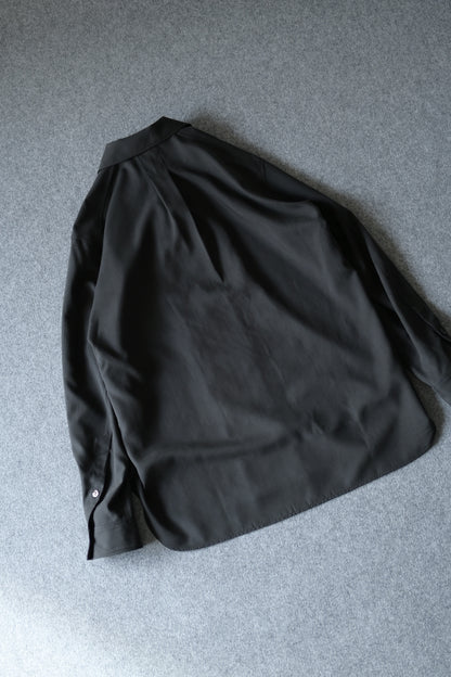 山内 - ビンテージシルクギャバ・ダブルオープンカラーシャツ