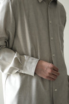 Yamauchi - Blue Fox x Yak x Wool Double Stitch Shirt