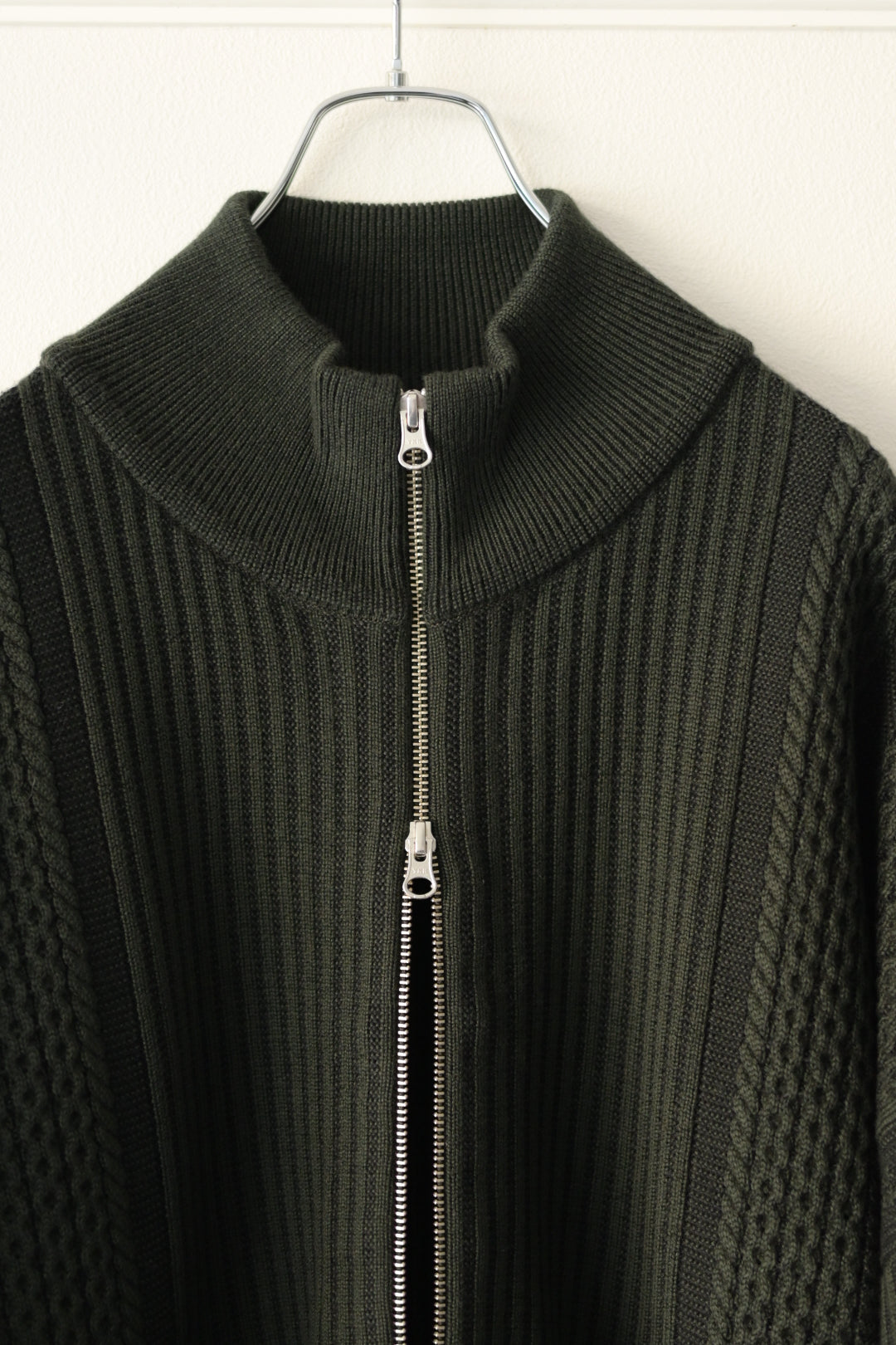 YASHIKI - Akiiro Drivers Knit [DARK-OLIVE]